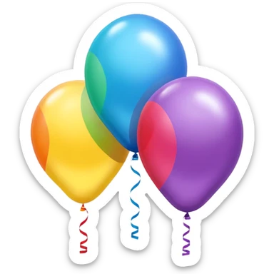 Balloons that say 30  sticker