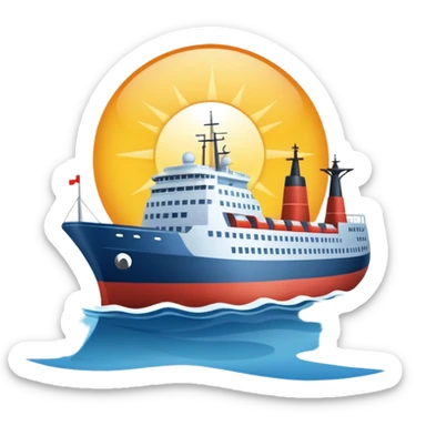 Sole più nave sticker
