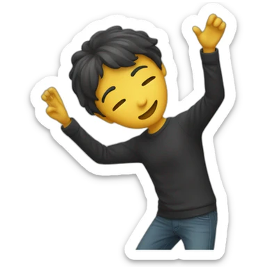 Personne qui fait un dab sticker