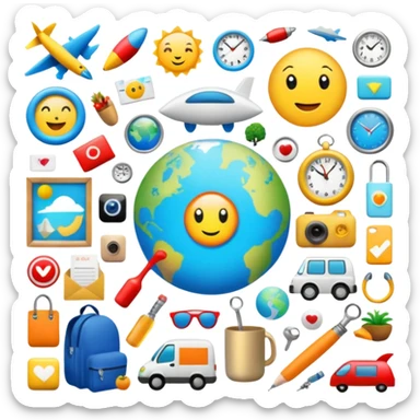 An extremely detailed lifestyle vision board collage for the year 2026. sticker