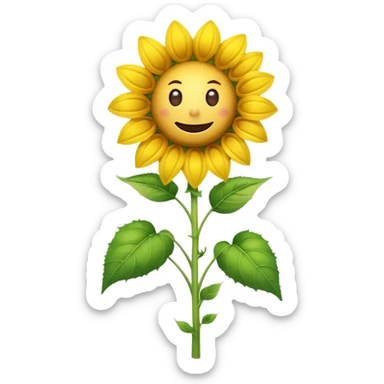 An exact  picture of the sunflower from Plants vs. Zombies sticker