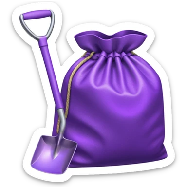 Emoji de una bolsa de tussi y una palita  sticker