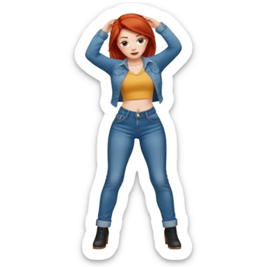 Red head lady twerking sticker
