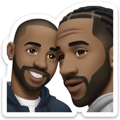 Drake and travis Scott loving sticker