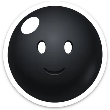 Black Ball with MB written on it. Nothing else no holes. sticker