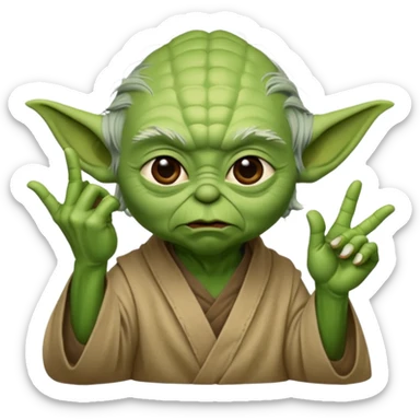 yoda qui fait un doigt d’honneur  sticker