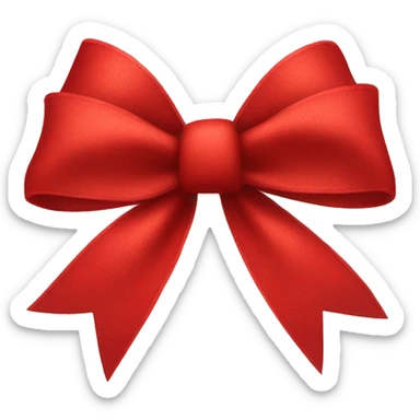 Red bow sticker