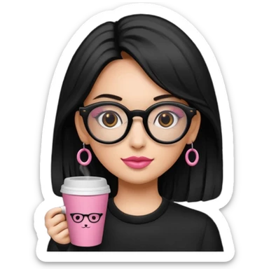 Necesito un logo de un emprendimiento que se llama pitu print dónde se trata de impresiones y cosas de papelería de una chica pelo negro con lentes rosados y una perrita café y otra perrita negro claro sticker