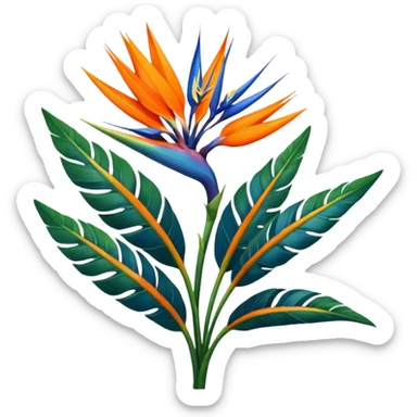 Bird of paradise plant sticker