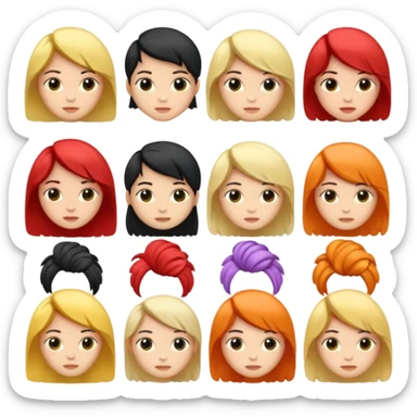Different hairstyles  sticker