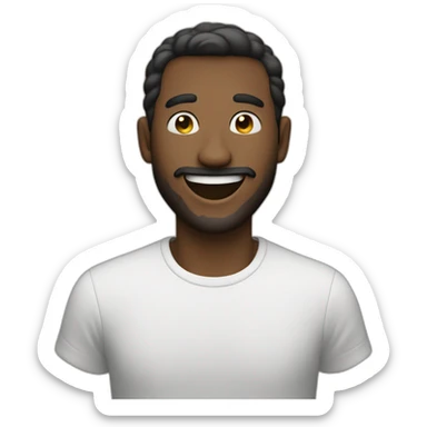 Uomo sorridente con i baffi sticker