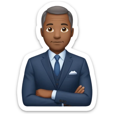 confident 50 year old  black male professional better suit sticker