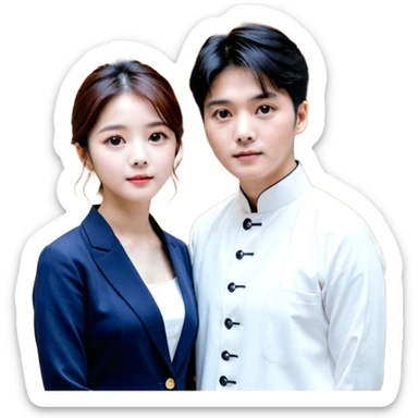 정면을 향해 검지 손가락으로 삿대질 하고 있는 부처 sticker
