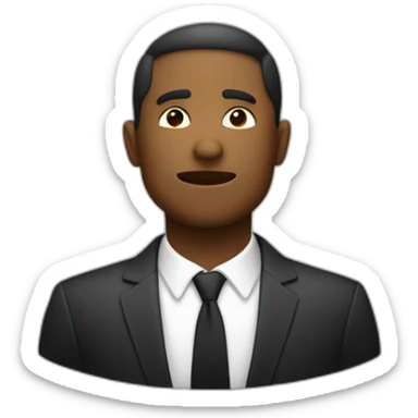 Un mec dépressif avec des coeurs noir sticker