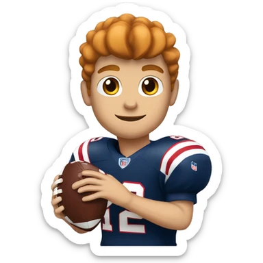 Brock Purdy avec un ballon de football américain  sticker