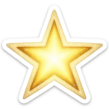 Super shiny star with light rays all around  sticker