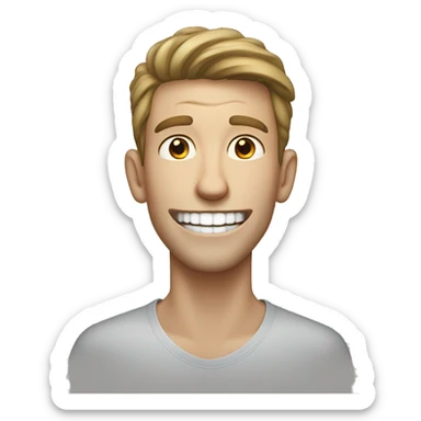 Skinny white guy with gaps in his teeth  sticker