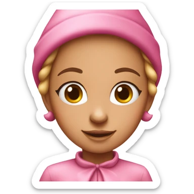 Pink Christmas elf classic girl  sticker