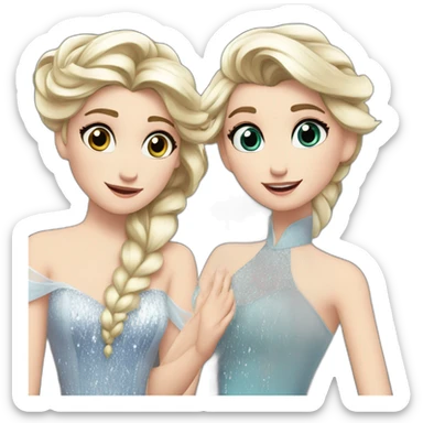 Michou et elsa YouTube sticker