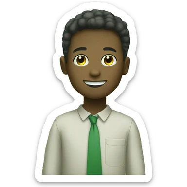 A Boy that votes green  sticker