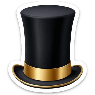 Top Hat: A formal hat often associated with performers, magicians, or formal events.
 sticker
