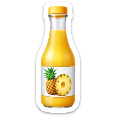Bottle pineapple juice sticker