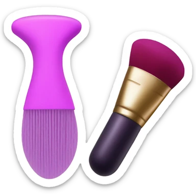 makeup brush and beauty blender sponge sticker