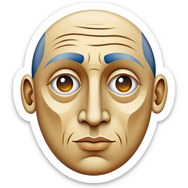 Cinematic Realistic Pablo Picasso Portrait Emoji, depicted as a visionary artist with abstract expressive features and a creative aura, rendered with rich textures and dynamic artistic lighting that captures his revolutionary spirit. sticker