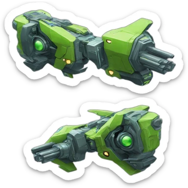 futuristic Gamma Ray 2 hands cannon destroyer sticker