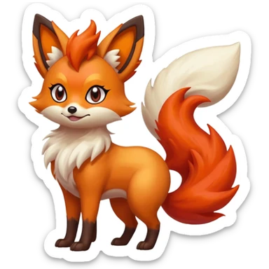 Fennekin-Zorua-Vulpix-fusion sticker