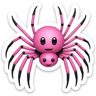 a spider with a pink tutu sticker