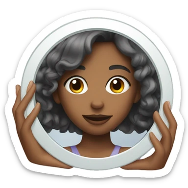 Girl in a mirror sticker