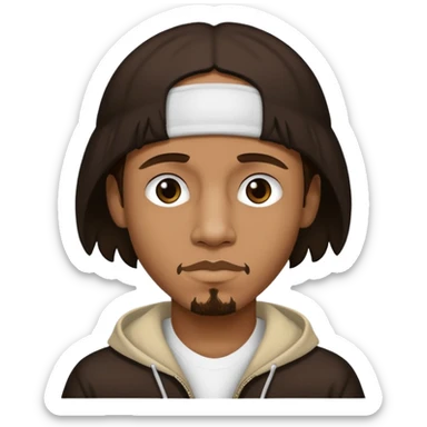 Wish Bone of bone thugs-n-harmony with dark brown hair sticker