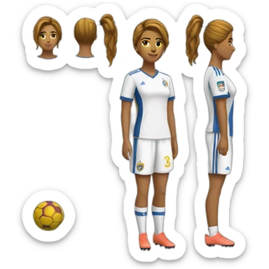 Chica futbolista sticker