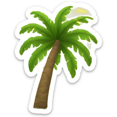 Chat sous un palmier au soleil sticker
