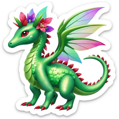Shiny Exotic Flygon-Shaymin-Meganium-Hybrid-Creature sticker