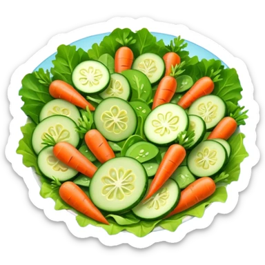 Veggie salad with no tomatoes sticker