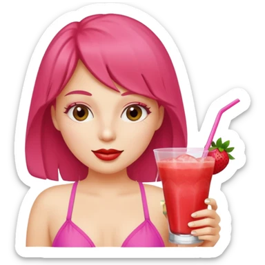 Lisa cruise ship, some bathing drinking a strawberry daiquiri sticker