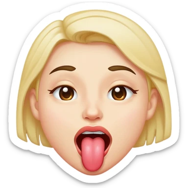 Wink emoji wirh tongue piercing sticker