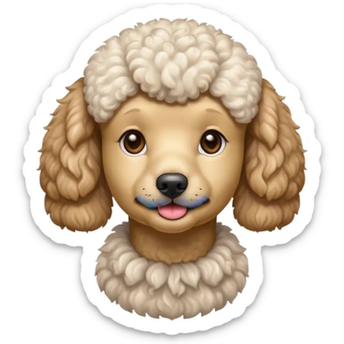 Poodle in sauna sticker