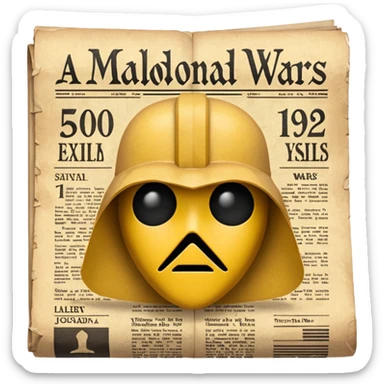 a newspaper that reads MALDONADO WARS sticker