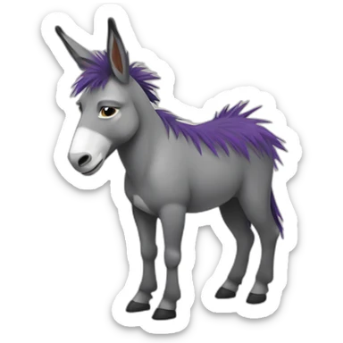 punk rock donkey sticker