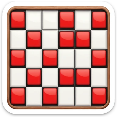 checker board mix with black and white and red sticker