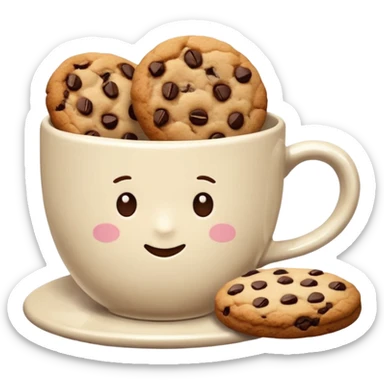 COOKIES CUP CONTAINS COFFEE INSIDE sticker