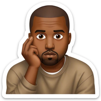 kanye west, pondering sticker