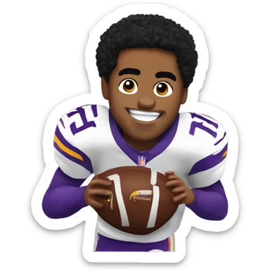 Minnesota vikings wide receiver Justin Jefferson super hyped winning the Super Bowl  sticker
