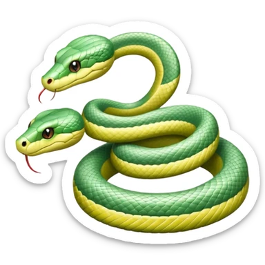 A pastel green snake sticker