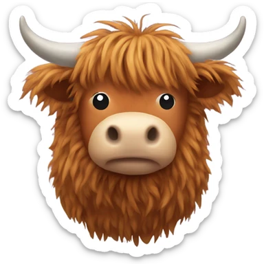Highland Cow Stuffed Animal sticker