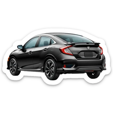 Make an emoji of a 2024 Honda civic with a black exterior with no added color  sticker