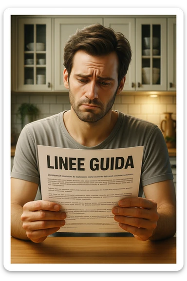 FALLA IDENTICA A QUESTA MA SUL FOGLIO SCRIVI "LINEE GUIDA" IN ITALIANO sticker